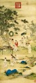 Lang brille montre peinture Art chinois traditionnel